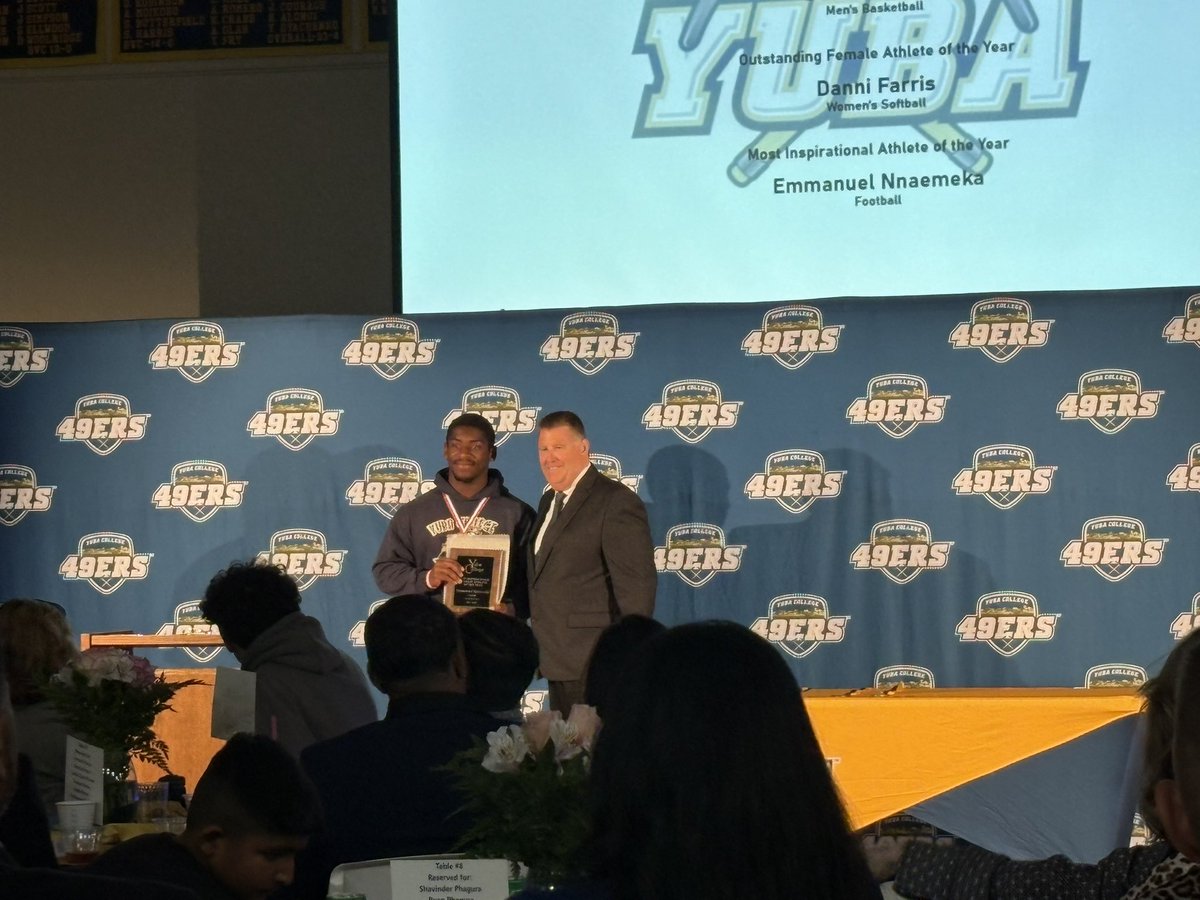 _Emmanuel_Nn's tweet photo. Thank to Yuba College athletics department and Mr Erick Burn for allowing me to receive “Most Inspirational Athlete” on Saturday. It was truly an honor once again. #YubaProud 
#JucoProduct #YubaCollege.  @Blee_Go_18 https://t.co/NIDUC2Zynk