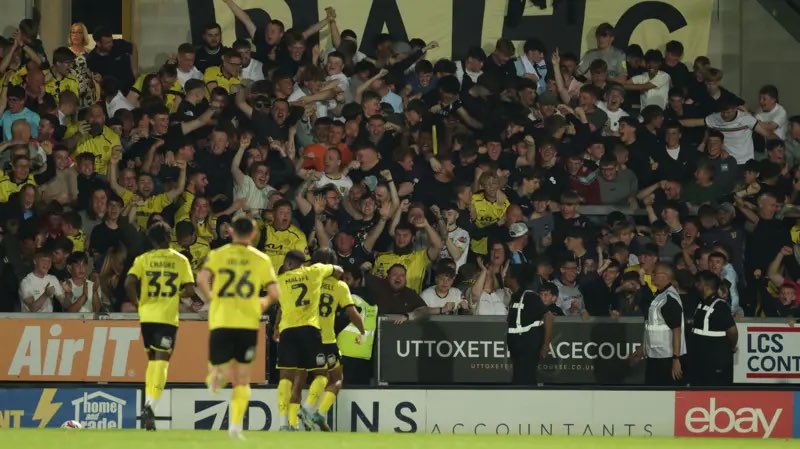 bbcbristolsport's tweet image. Bristol Rovers relegation to League Two is confirmed after Burton Albion draw 1-1 with Wigan.