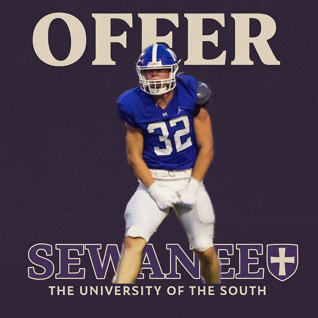 Fischer French (@fischerfrench1) on Twitter photo After having a great talk with <a href="/CoachTM9/">TRACY MALONE, M.Ed</a> I’m blessed to receive my first offer from Sewanee: The University of the South!
#AGTG
<a href="/McCallieFB/">McCallie Football</a>
<a href="/JoelBradford_4/">Joel Bradford</a>
<a href="/ChrisHarr70/">Chris Harr</a>
<a href="/CSmithScout/">Chris Smith</a> After having a great talk with <a href="/CoachTM9/">TRACY MALONE, M.Ed</a> I’m blessed to receive my first offer from Sewanee: The University of the South!
#AGTG
<a href="/McCallieFB/">McCallie Football</a>
<a href="/JoelBradford_4/">Joel Bradford</a>
<a href="/ChrisHarr70/">Chris Harr</a>
<a href="/CSmithScout/">Chris Smith</a>