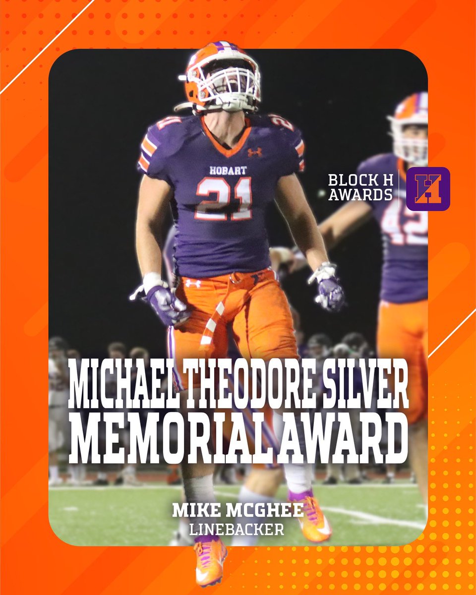 Congratulations to Mike McGhee, recipient of The Michael Theodore Silver ‘39 Award for scholarship, sportsmanship, and perseverance. 
#TheHobartWay #BlockHAwards