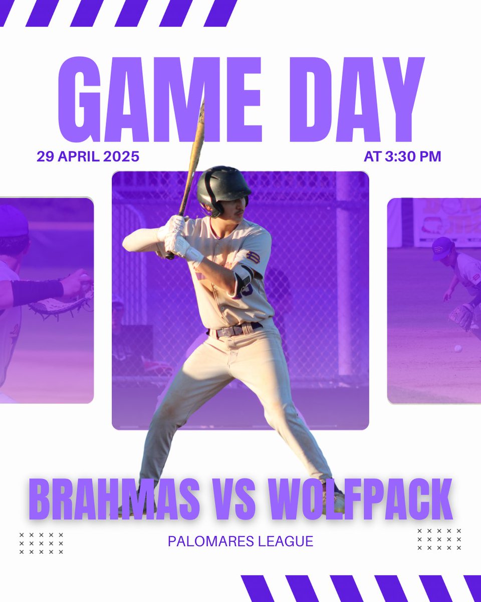 GAME DAY!! Our Varsity Brahmas will love playing against the Claremont Wolfpack at 3:30! We hope to see you there🤘