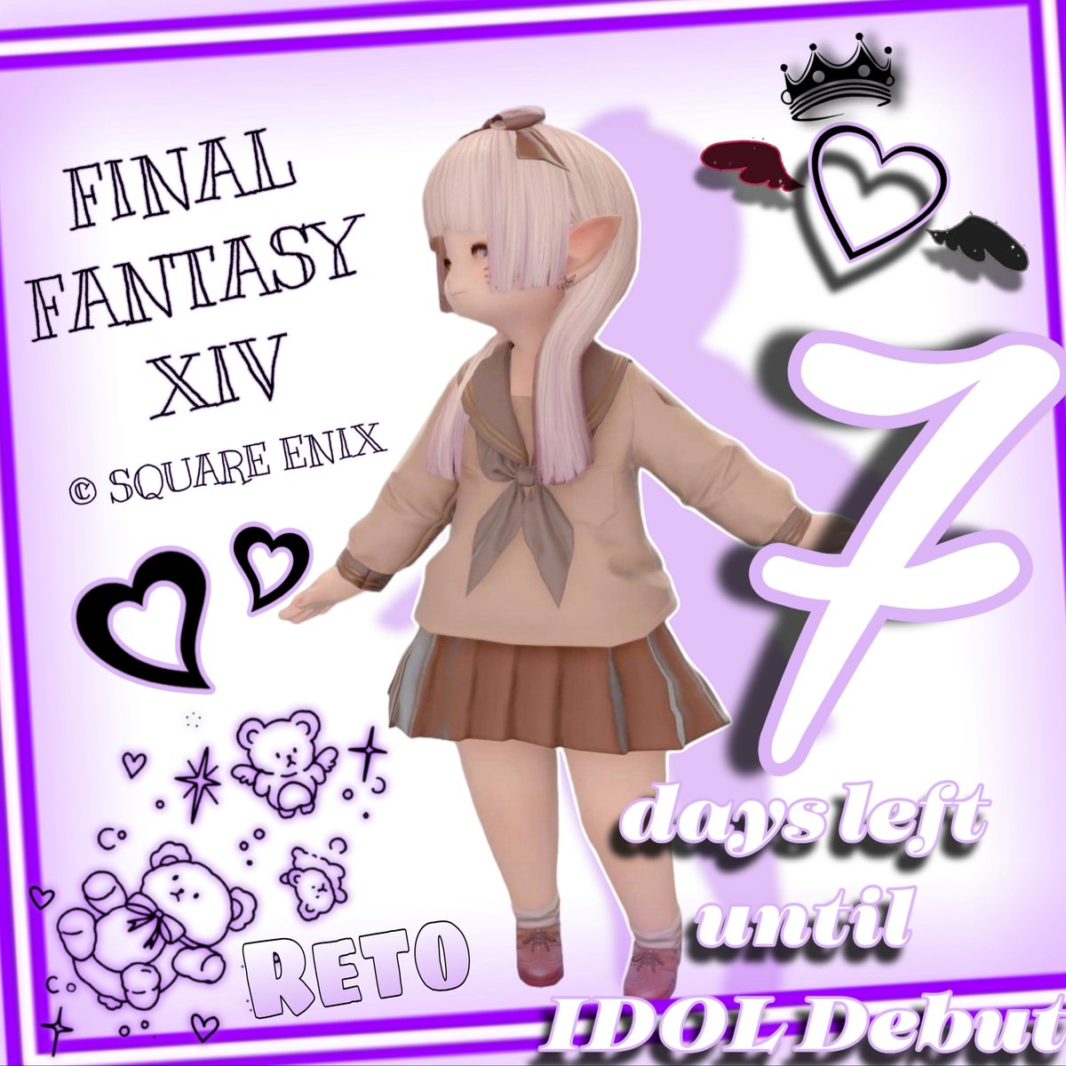 Lalafell_IDOLpj's tweet photo. 『デビューまで残り7日!!!』

#おはララ #FF14 #FFXIV #FF14SS #GPOSERS #ララフェル #lalafell #LGIP https://t.co/26VyXVhJnQ