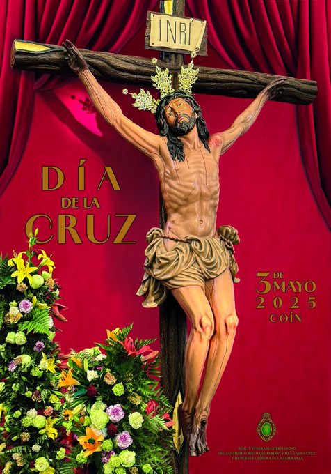 Día de la Cruz Coín 2025: Horarios, Itinerarios, Programación y Actos de la Hermandad del Santísimo Cristo del Perdón y de la Veracruz