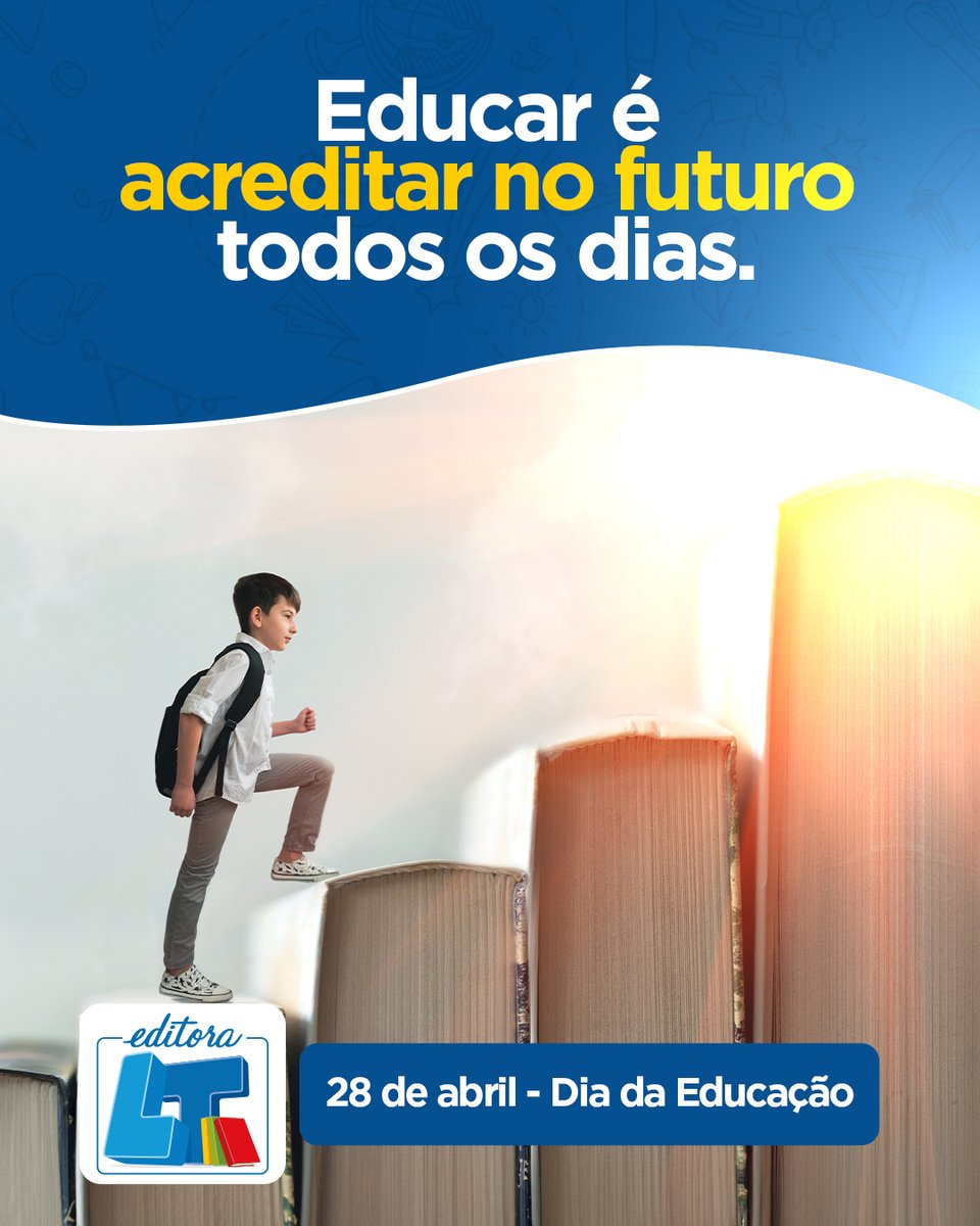 EditoraLt's tweet photo. 📝 Responda nos comentários completando a frase da nossa publicação:
 "Tudo começou quando a educação..." https://t.co/MtmbtiJx8R