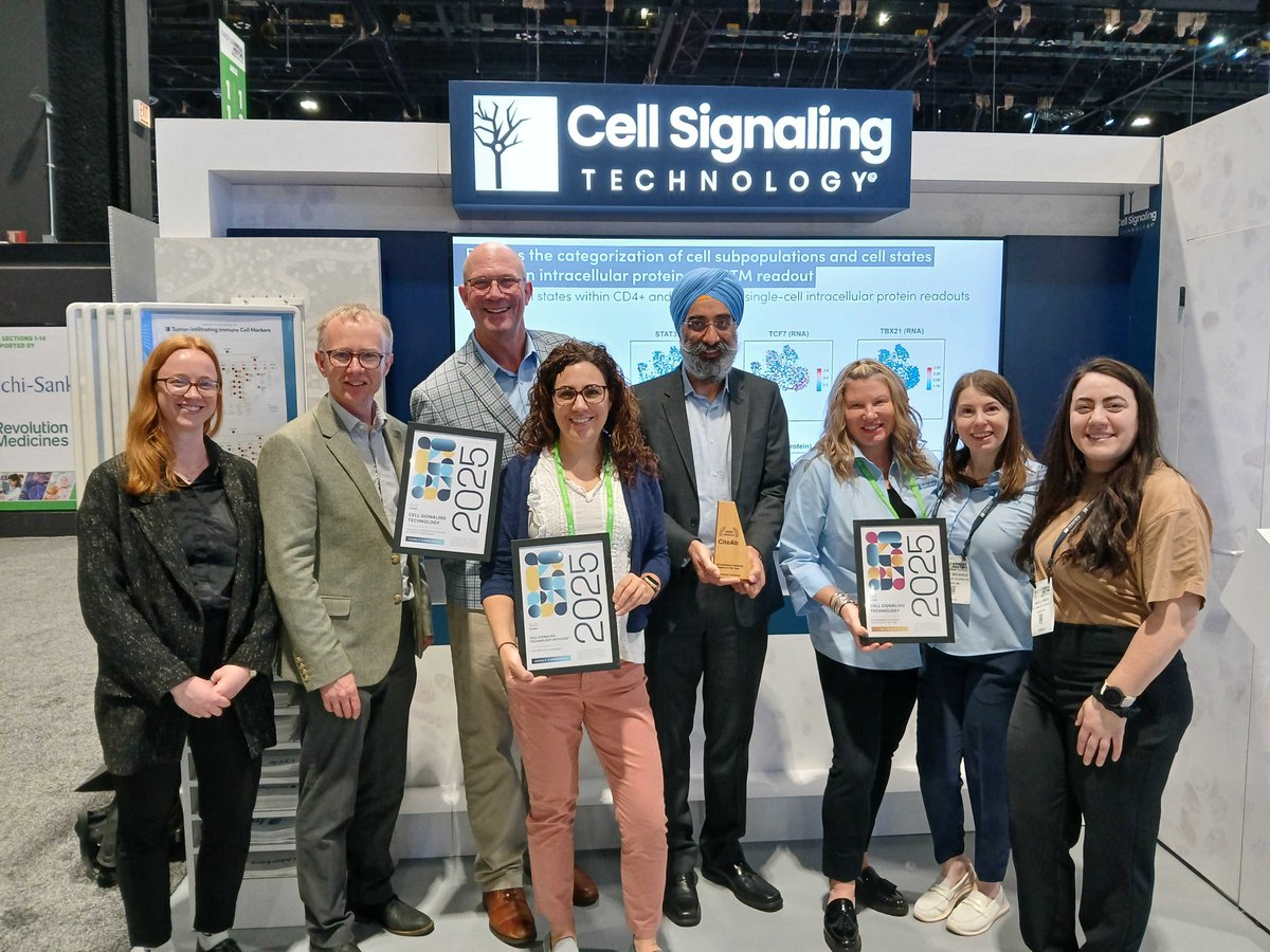 This afternoon we presented Cell Signaling Technology, with the Recombinant Antibody Supplier of the Year Award, and Highly Commended Awards in the Antibody Supplier Succeeding in Genetics Research and the Innovation Award categories.🏆
Congratulations to the team!