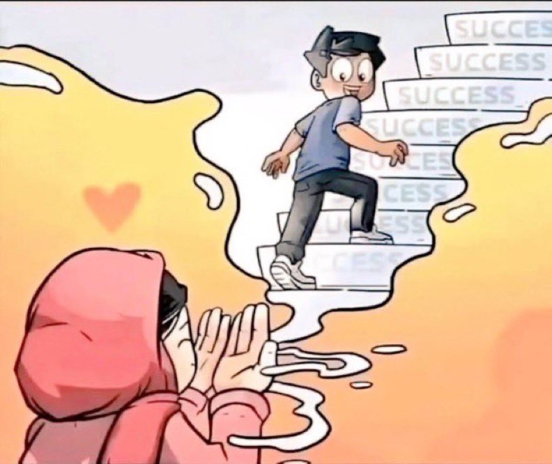 قـد تظـن أنـك فعـلتها بمـجهودك
ولكـن لاتعلم أنها دعوات امكٰ