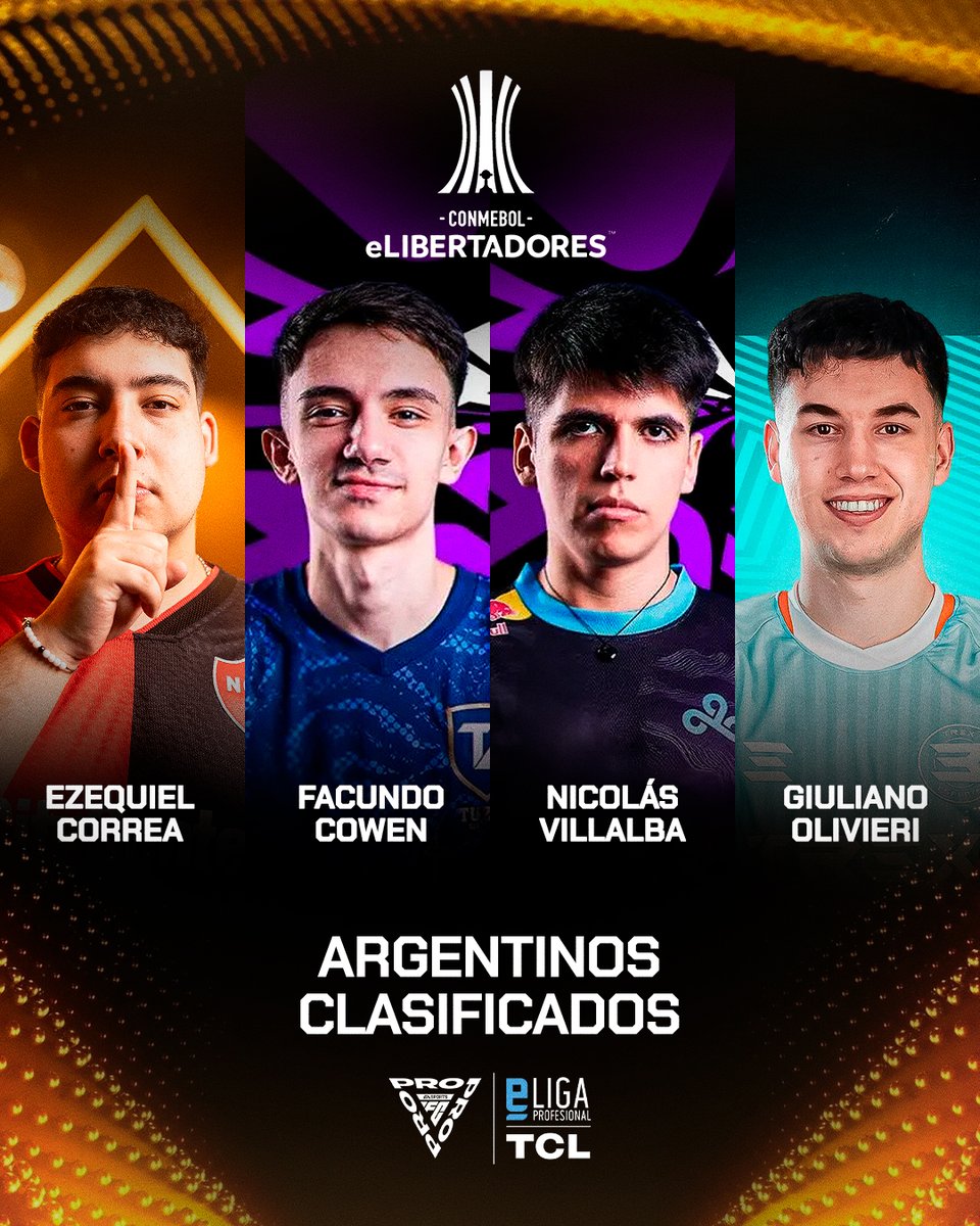 eLPF TCL (@elpf) on Twitter photo 🇦🇷¡ARGENTINOS CLASIFICADOS A LA eLibertadores! 🏆
<a href="/Ezecorrea1802/">Ezequiel Correa</a>, <a href="/facu_cowen/">Cowen</a> (campeón #eLPFTCL 2025), <a href="/Nicolas99fc/">nicolas99fc</a> y <a href="/Giuliano20013/">Giuliano2001</a> disuptarán la #eLIbertadores de <a href="/easportsfclatam/">EA SPORTS FC LATAM</a> 🎮
¡Vamos chicos! 💪 🇦🇷¡ARGENTINOS CLASIFICADOS A LA eLibertadores! 🏆
<a href="/Ezecorrea1802/">Ezequiel Correa</a>, <a href="/facu_cowen/">Cowen</a> (campeón #eLPFTCL 2025), <a href="/Nicolas99fc/">nicolas99fc</a> y <a href="/Giuliano20013/">Giuliano2001</a> disuptarán la #eLIbertadores de <a href="/easportsfclatam/">EA SPORTS FC LATAM</a> 🎮
¡Vamos chicos! 💪