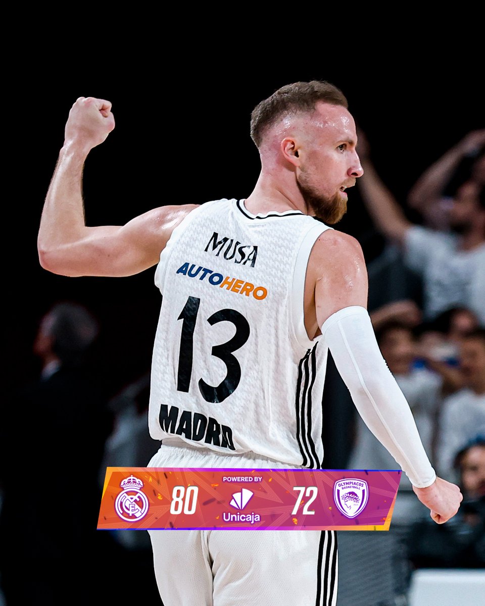 🏁 FP: <a href="/RMBaloncesto/">Real Madrid Basket</a> 80 - 72 <a href="/Olympiacos_BC/">Olympiacos B.C.</a>
<a href="/UnicajaBanco/">Unicaja</a>