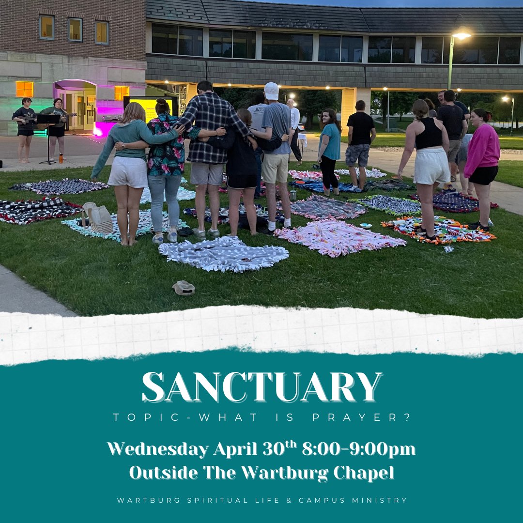 Worship ✅ Community ✅ Fun ✅
🗓️Wednesdays at 8pm
📍Outside the Chapel

🎉Plus join us this week for our Easter Celebration after Sanctuary, complete with an Easter egg hunt! 🐣