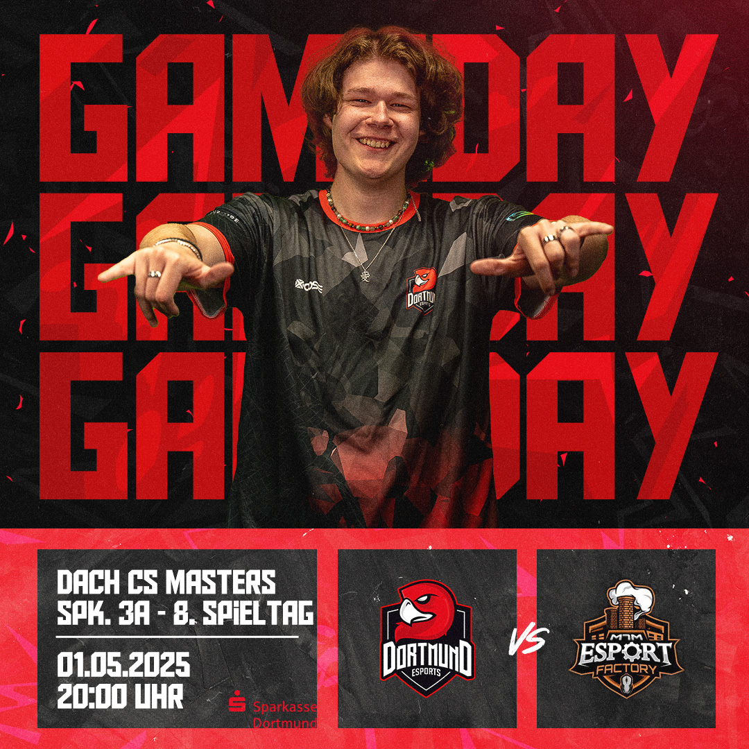 Dortmund eSports (@dortmundesports) on Twitter photo Auf geht´s in den 8. Spieltag! Wir messen uns heute mit <a href="/EsportFactoryDE/">Esport Factory</a> 🙌
Cast: twitch.tv/dortmundesports
Line-Up:
<a href="/a_grooo/">gro | Alex Gromov</a>
<a href="/Nitschu_/">Nitschu</a>
<a href="/neunard99/">Neunard</a>
<a href="/screayx_CS/">screayx_CS</a>
<a href="/TouiCS2/">Toui</a>
#DortmundEsports #CS2 <a href="/dachcs/">DACH CS Masters</a> Auf geht´s in den 8. Spieltag! Wir messen uns heute mit <a href="/EsportFactoryDE/">Esport Factory</a> 🙌
Cast: twitch.tv/dortmundesports
Line-Up:
<a href="/a_grooo/">gro | Alex Gromov</a>
<a href="/Nitschu_/">Nitschu</a>
<a href="/neunard99/">Neunard</a>
<a href="/screayx_CS/">screayx_CS</a>
<a href="/TouiCS2/">Toui</a>
#DortmundEsports #CS2 <a href="/dachcs/">DACH CS Masters</a>