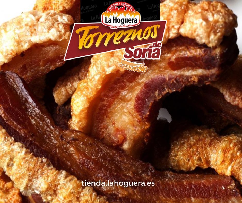 👉 De un cerdo sano, una panceta de calidad. De una panceta de calidad, ¡el mejor torrezno! Con su textura crujiente y su inconfundible sabor…😋
🛒tienda.lahoguera.es 
#EmbutidosLaHoguera #PancetaDeCalidad #TorreznoDeSoria #Gastronomía #SaboresTradicionales