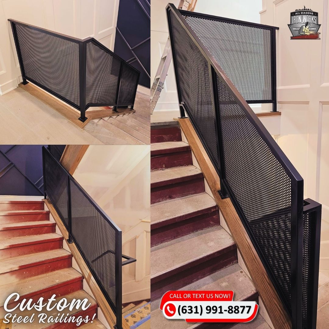 Custom steel railings built to last 🔩
Modern, clean, and fully custom — now installed in Kings Park, Long Island.
Free quotes. 40+ designs. NYC &amp; LI covered.
📞 (631) 991-8877
🔗 allseasonsironworks.com
#SteelRailings #LongIslandContractors #NYCConstruction #CustomIronWorks
