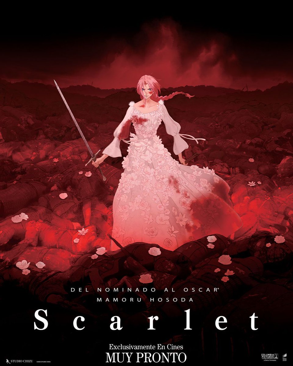 Spoiler Time (@itsspoilertime) on Twitter photo Primer poster de #Scarlet", la nueva película del cineasta nominado al Oscar, Momoru Hosoda (Mirai) 📸🌹
La historia se centra en una princesa que trasciende el tiempo y el espacio. Llega a finales de 2025 <a href="/SonyPicturesMX/">SonyPicturesMX</a> 🍿 Primer poster de #Scarlet", la nueva película del cineasta nominado al Oscar, Momoru Hosoda (Mirai) 📸🌹
La historia se centra en una princesa que trasciende el tiempo y el espacio. Llega a finales de 2025 <a href="/SonyPicturesMX/">SonyPicturesMX</a> 🍿
