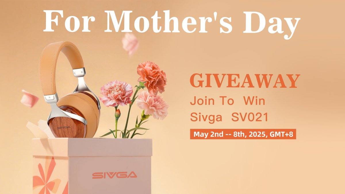 SIVGA (@sivga_audio) on Twitter photo ๐Giveaway For Motherโs Day
โจEnter for a chance to win the Sivga SV021.
๐How to Enter:
1โฃFollow <a href="/sivga_audio/">SIVGA</a>
2โฃLike and RT this post
โฐMay 2nd -- 8th, 2025, GMT+8
โก๏ธOne Winner will be announced on May 9th.
#Sivga #SV021 #HIFI #headphones #Audio #Giveaway #MothersDay #gift ๐Giveaway For Motherโs Day
โจEnter for a chance to win the Sivga SV021.
๐How to Enter:
1โฃFollow <a href="/sivga_audio/">SIVGA</a>
2โฃLike and RT this post
โฐMay 2nd -- 8th, 2025, GMT+8
โก๏ธOne Winner will be announced on May 9th.
#Sivga #SV021 #HIFI #headphones #Audio #Giveaway #MothersDay #gift