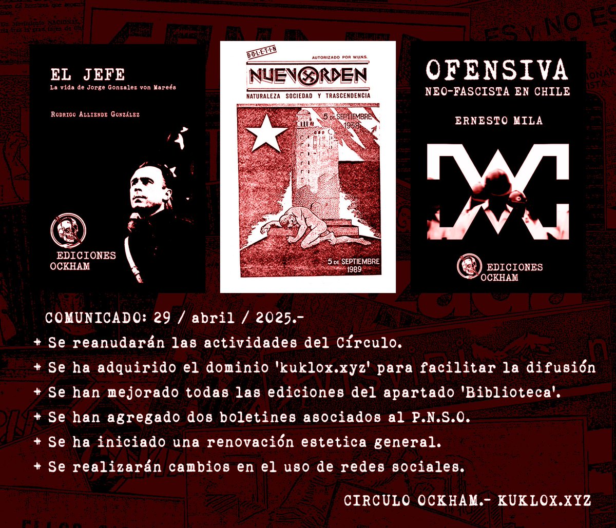 CirculoOckham's tweet image. COMUNICADO: 29 / ABRIL / 2025.- KUKLOX.XYZ