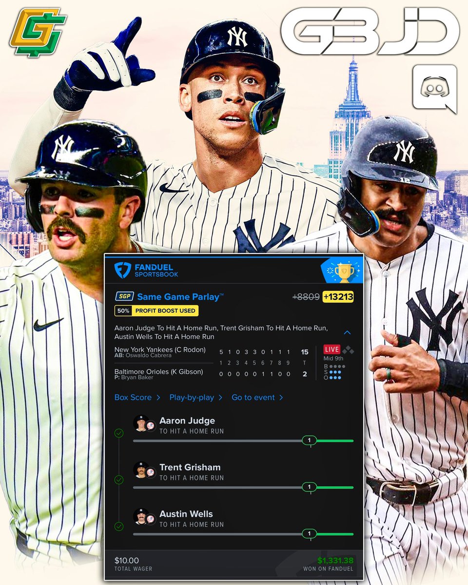 💣 ANOTHER ONE! 💣

Cash the +13,213 Home Run SGP from <a href="/theAOshow_/">ao</a> 🤯

$10 ➡️ $1,331.38 😮‍💨

HUGE night in the discord! 💸

Cash with us! ➡️ GoldBoys.com