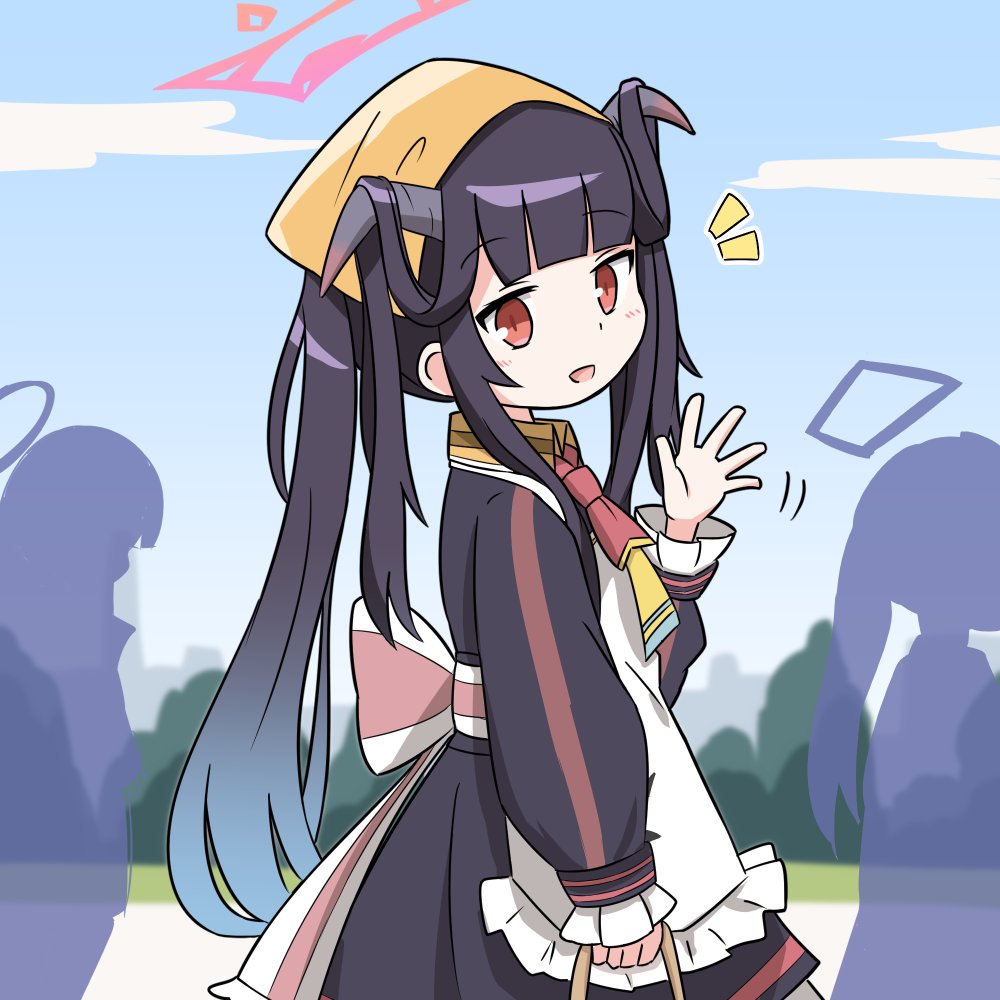 こっちに気が付いて手を振ってくれるフウカ　#ブルアカ