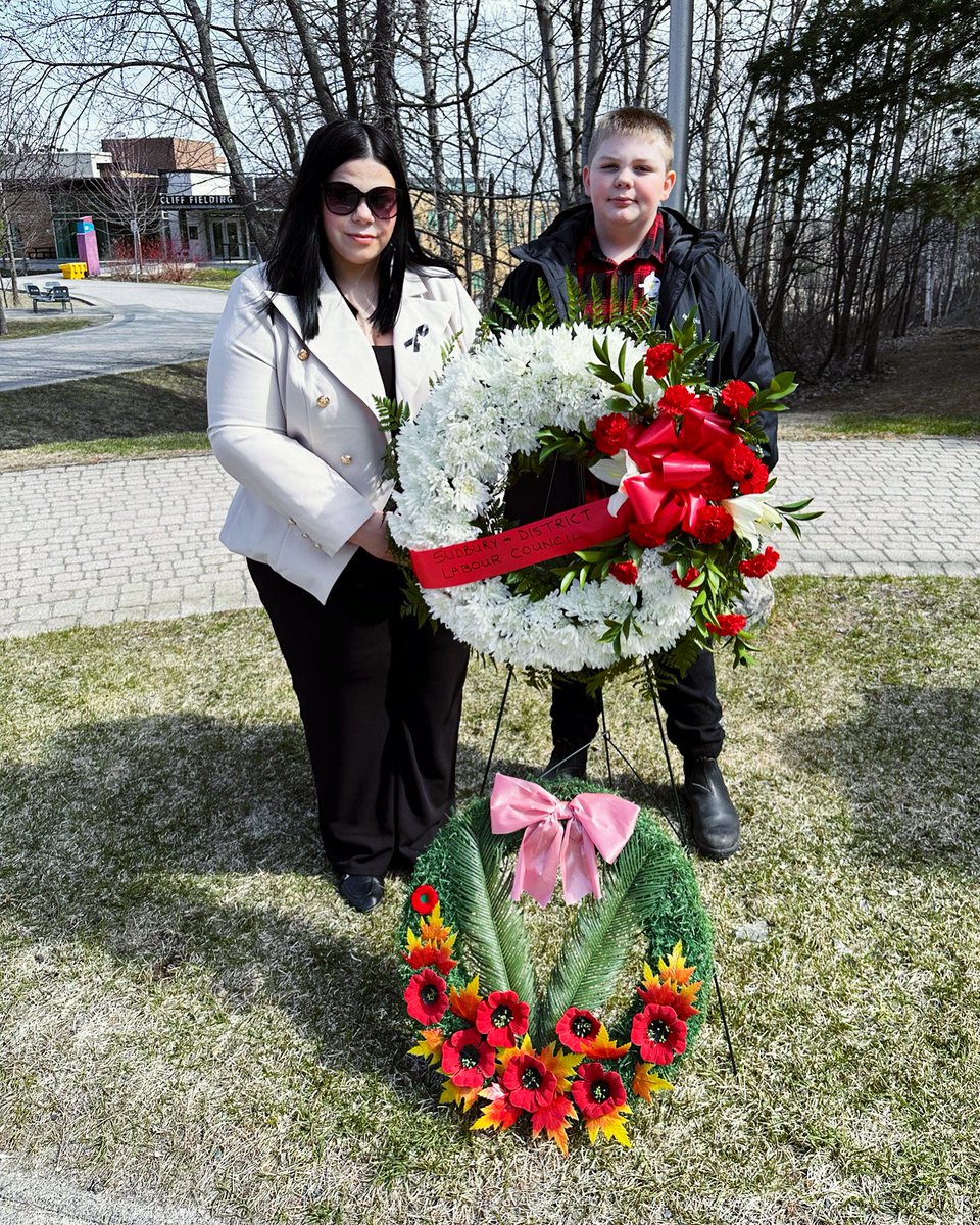Honoured to have my son in the audience on the Day of Mourning, hearing stories from workers &amp; families. It’s never too early to talk safety. At home, we teach him to play safe &amp; speak up. We're raising the next gen of empowered workers starting with the confidence to speak.