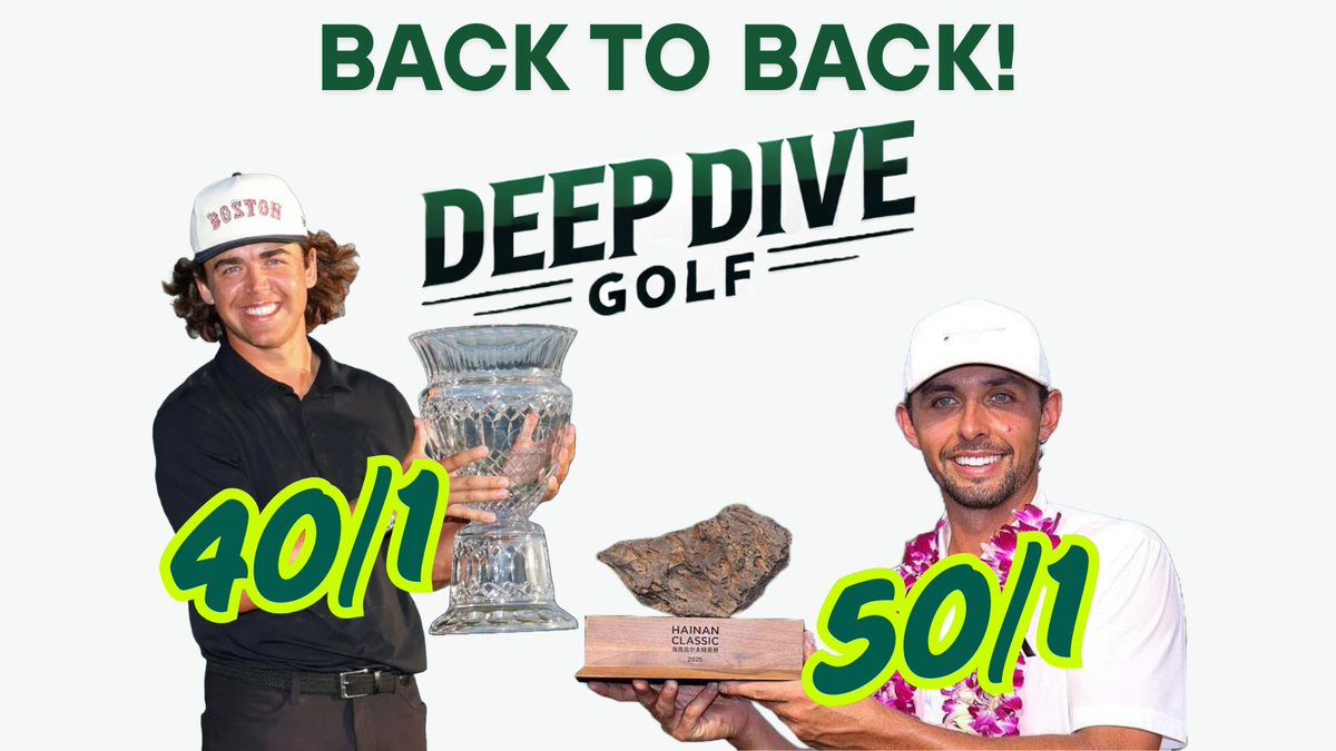 deepdivegolf's tweet photo. 💥BANG! BACK-TO-BACK WINNERS💥

What a month April has been:
- 28/1 Parlay R1 #TheMasters 
- 33/1 Parlay R4 #RBCHeritage
- 40/1 Garrick Higgo #CoralesChampionship
- 50/1 Marco Penge #HainanClassic

5 consecutive weeks of profit +173.85 units 🤑
JOIN now: https://t.co/i562ociwZX https://t.co/ZbeITDoeaF