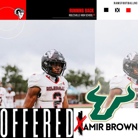 Rolesville Rams Football (@ramsfootballnc) on Twitter photo Congrats to <a href="/TheAmirBrown/">Amir Brown 4 ⭐️</a> for earning offer from <a href="/USFFootball/">USF Football</a> <a href="/RRACKLEY9/">Coach Ranier (Rack) Rackley</a> Congrats to <a href="/TheAmirBrown/">Amir Brown 4 ⭐️</a> for earning offer from <a href="/USFFootball/">USF Football</a> <a href="/RRACKLEY9/">Coach Ranier (Rack) Rackley</a>