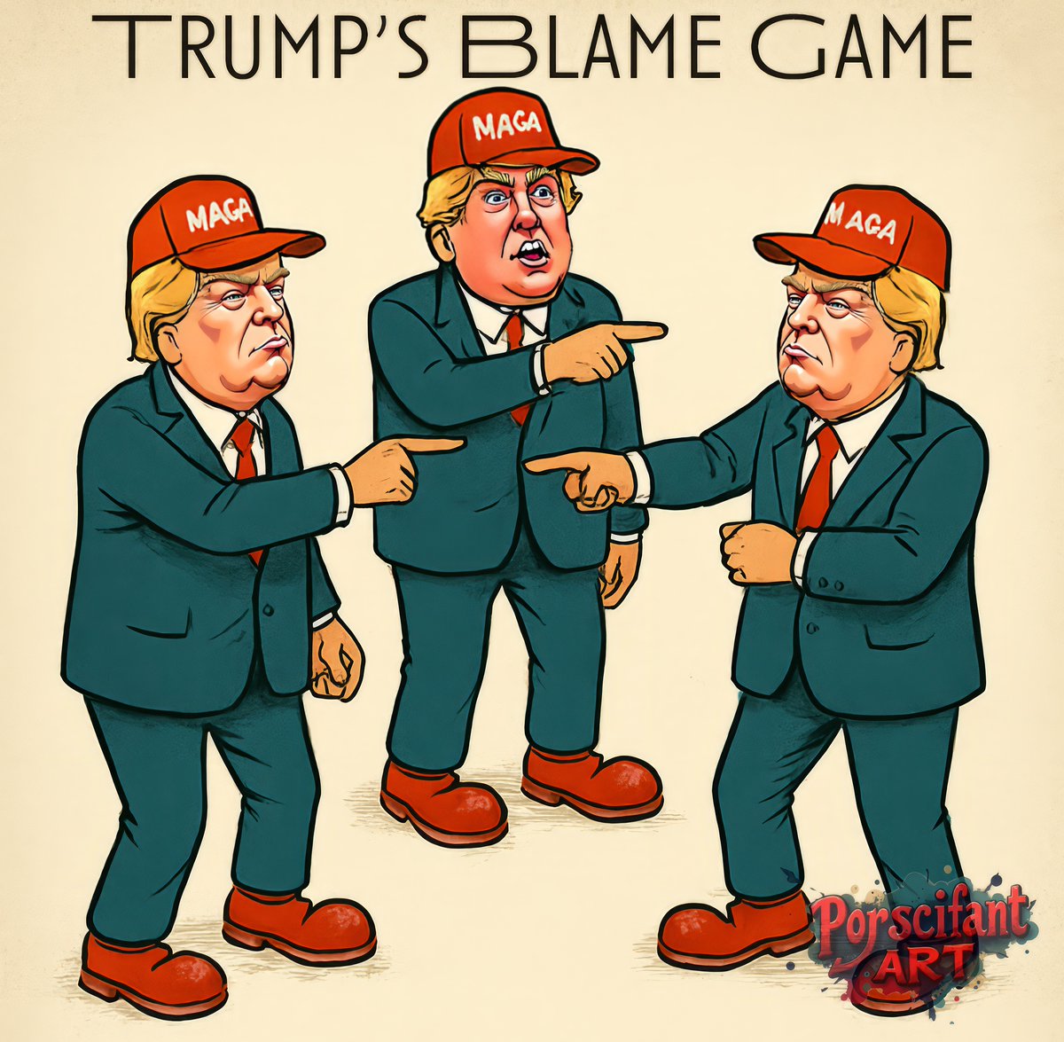 DogStreetComics's tweet photo. Trumps Blame Game

"I’ve done everything right, and if something went wrong I know nothing about it!"

#FDT #politicalsatire #3spidermanmeme #3Trumpmeme #Antitrump #TrumpIsNotFitToBePresident #TrumpIsANationalDisgrace #dumptrump #politicalsatireart #RiseUp #trumpblamegame https://t.co/UkUIUpwWtz