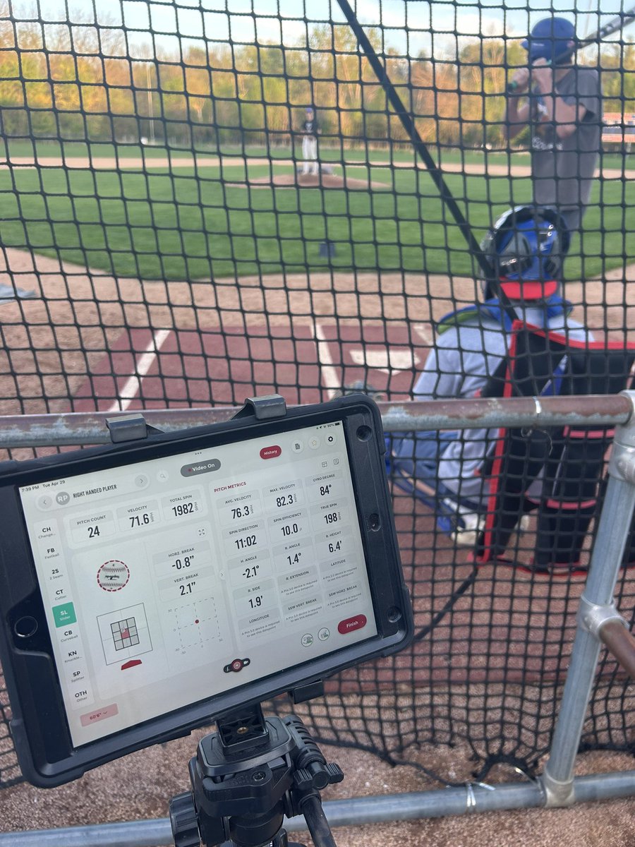 Getting some Rapsodo numbers this evening! #GoBlue