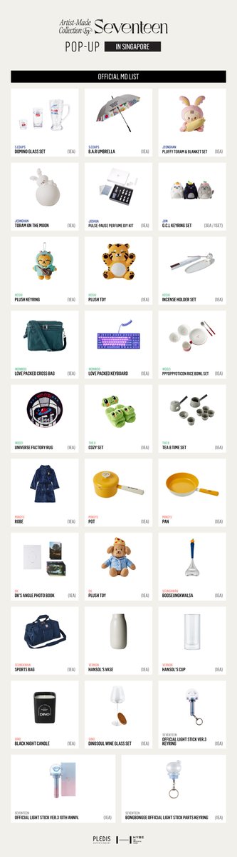 Artist-Made Collection by SEVENTEEN POP-UP in SINGAPORE 📢MERCH