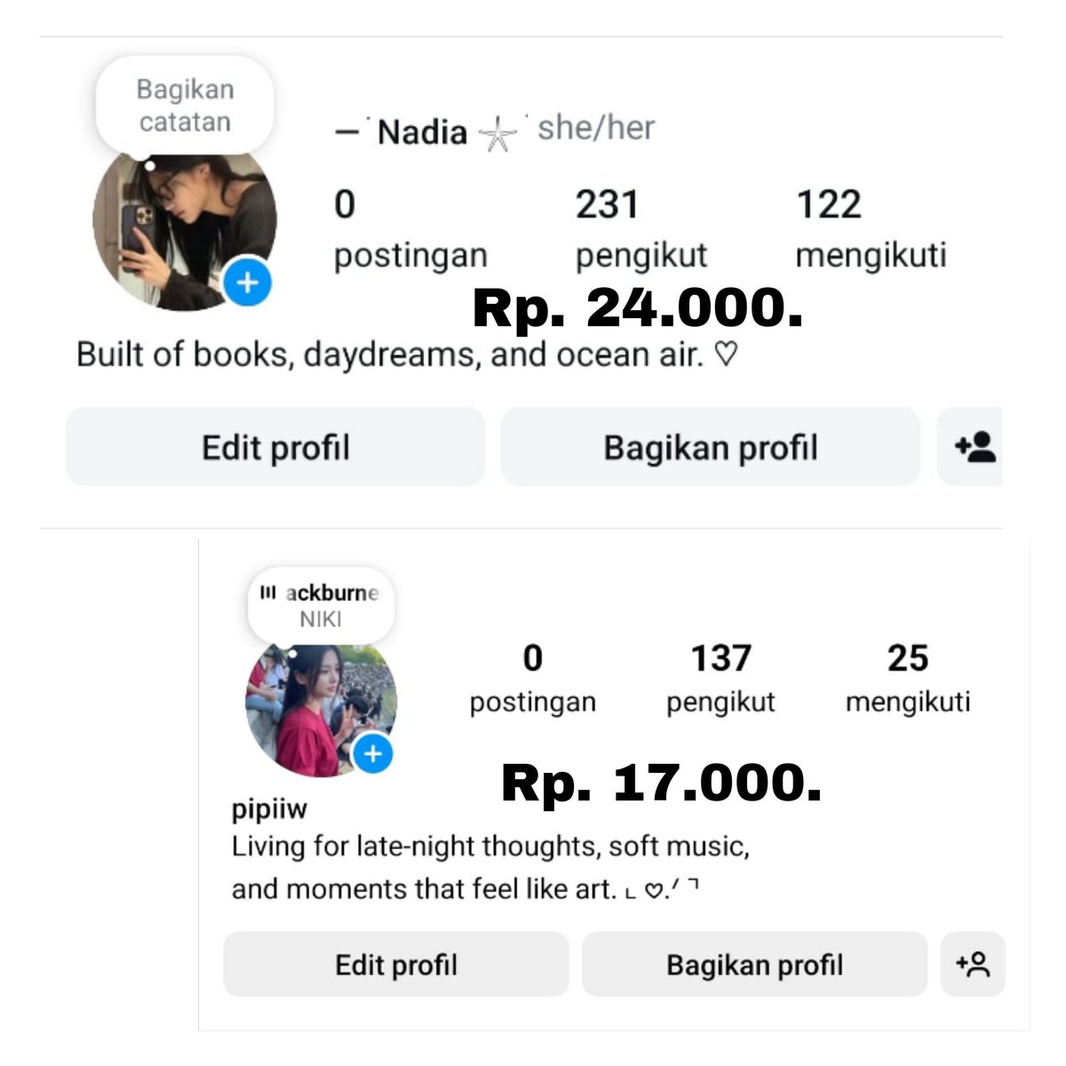 bey, back up | jual akun tiktok. tweet media