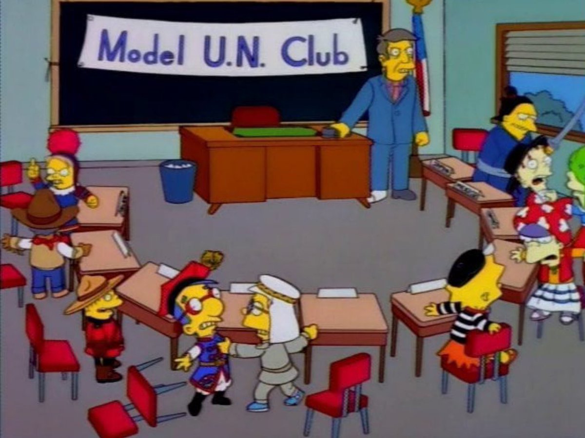 Do you kids want to be like the real U.N., or do you just want to squabble and waste time?