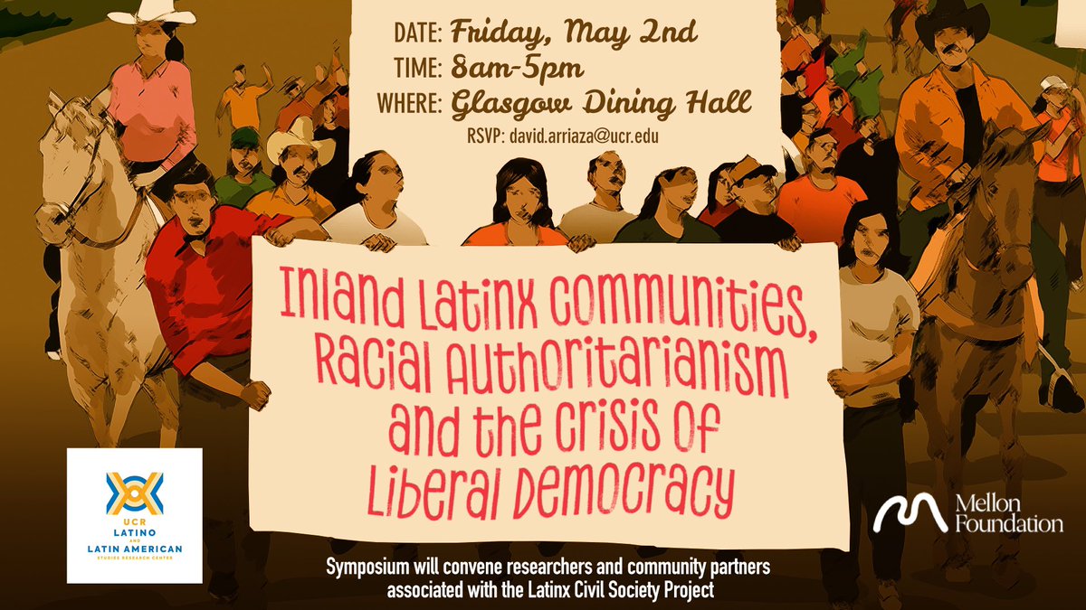 Friday, May 2nd. Come see us present our research focused on Inland Southern California! <a href="/UCRiverside/">UC Riverside</a> <a href="/ucrchass/">UCR CHASS</a>