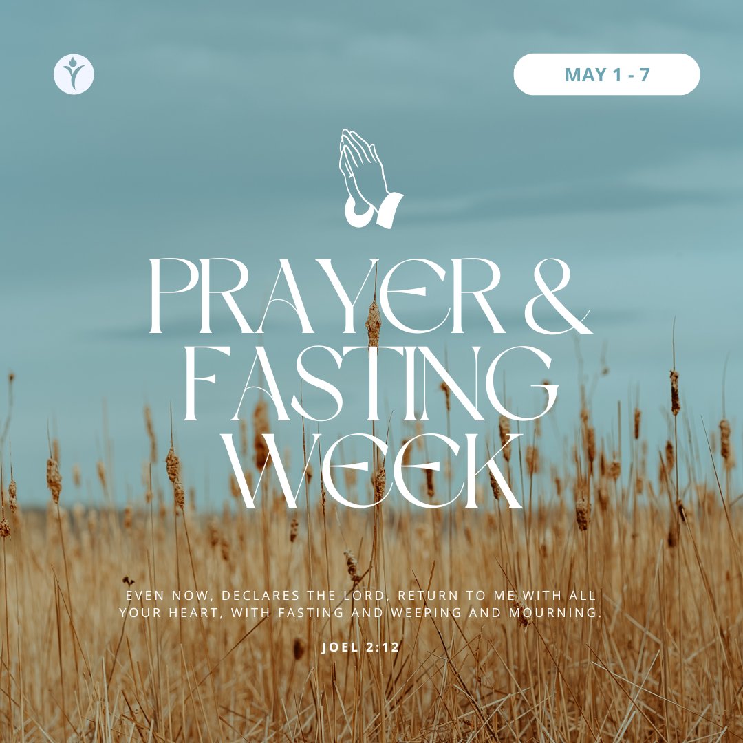 Join us in a dedicated time of prayer and fasting as we seek God’s guidance, renewal, and spiritual strength from May 1-7. Let us humble ourselves before Him, align our hearts with His will, and grow deeper in faith. To God be the glory!

#IYWD
#PMCC4thWatch