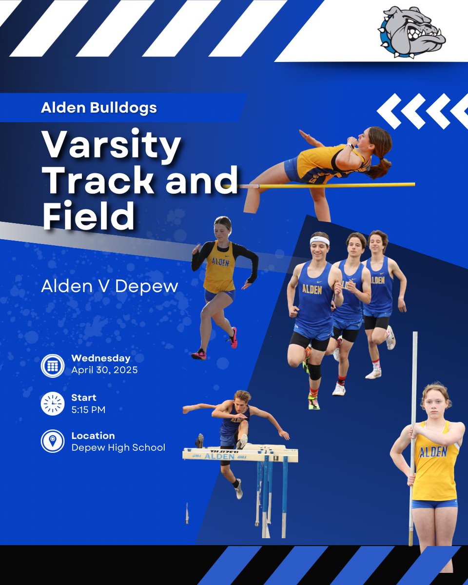 AldenTrack's tweet image. 🚨TOMORROW is MEET DAY!
The Bulldogs are laced up and ready to run, jump, and throw! 👟