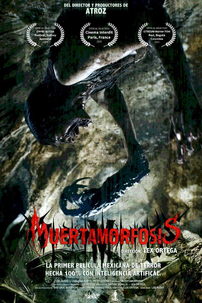 Disección TV🌙💀 (@sandymoondcs) on Twitter photo #MUERTAMORFOSIS primer largometraje de #terror mexicano hecho completamente con #IA protagonizado por mi querida <a href="/HorrorGuerrero/">Gigi Saul Guerrero</a> Dirige mi admirado Lex Ortega. #proximamente toda la información del estreno porque ya ha estado en festivales. Interesante propuesta #sandymoon #MUERTAMORFOSIS primer largometraje de #terror mexicano hecho completamente con #IA protagonizado por mi querida <a href="/HorrorGuerrero/">Gigi Saul Guerrero</a> Dirige mi admirado Lex Ortega. #proximamente toda la información del estreno porque ya ha estado en festivales. Interesante propuesta #sandymoon