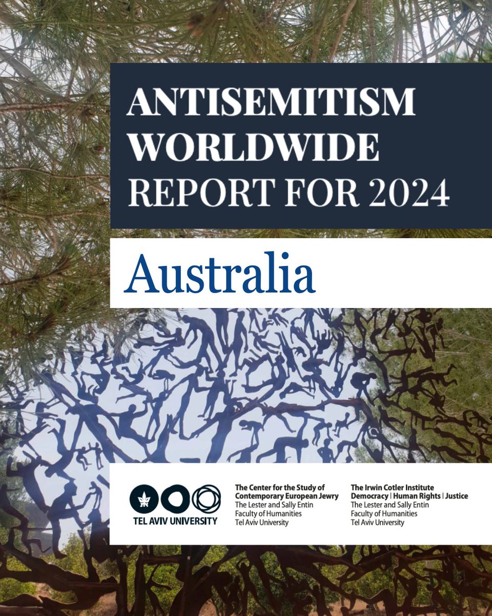 The Antisemitism Worldwide report for 2024 highlights a steep, dramatic increase in manifestations of Jew-hatred in Australia, even as some other countries saw declines or moderate rises.
View the report here: cst.tau.ac.il/antisemitism-w…