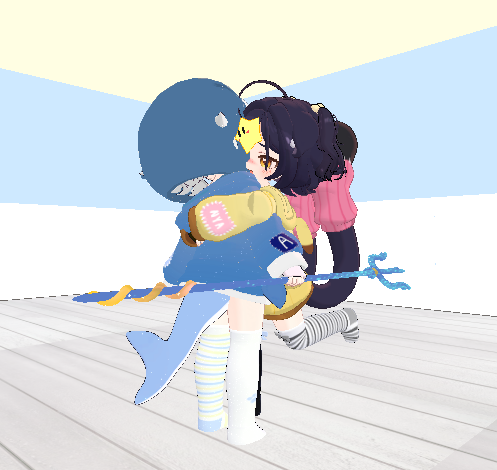 LittleNuniOG's tweet photo. I dids a thing while watching guras live... am not an artist but I wanted to do something.. is me hugging da  @gawrgura.... https://t.co/xudhvzkjxN