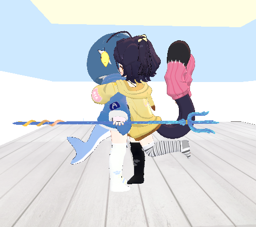 LittleNuniOG's tweet photo. I dids a thing while watching guras live... am not an artist but I wanted to do something.. is me hugging da  @gawrgura.... https://t.co/xudhvzkjxN