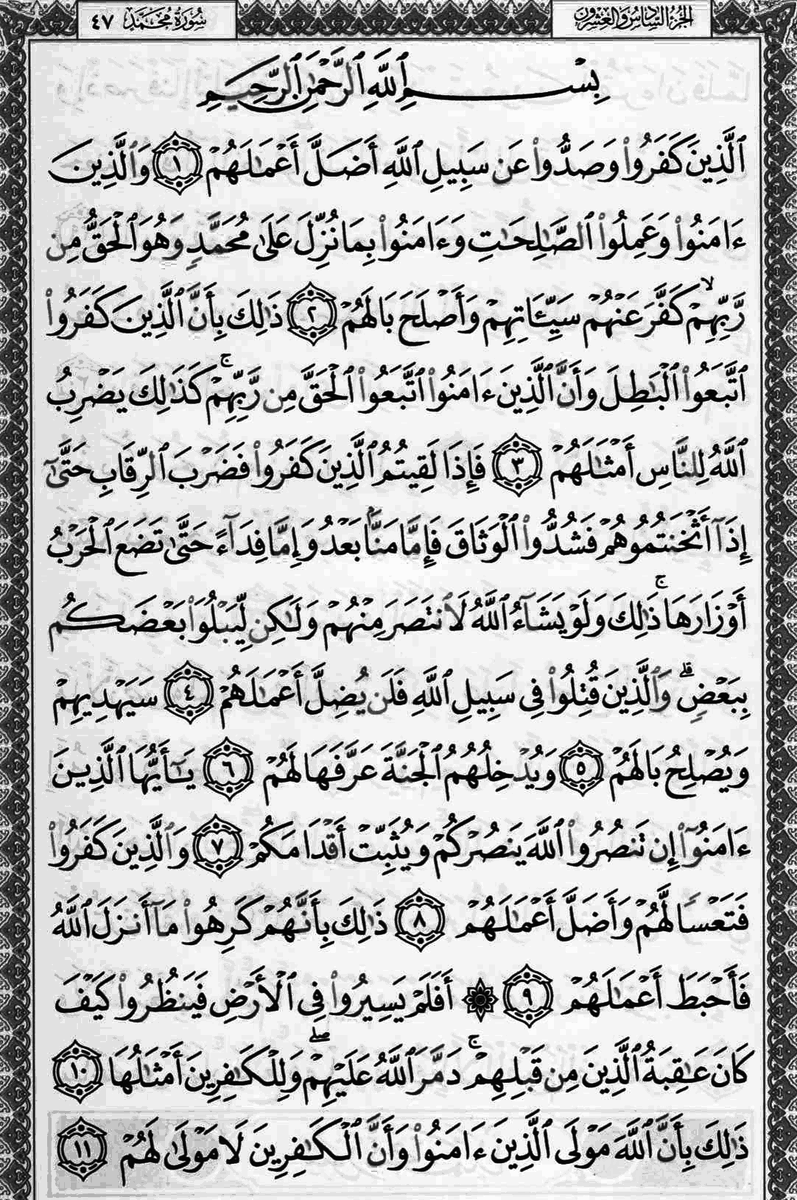 قال الله تعالى في سورة محمد