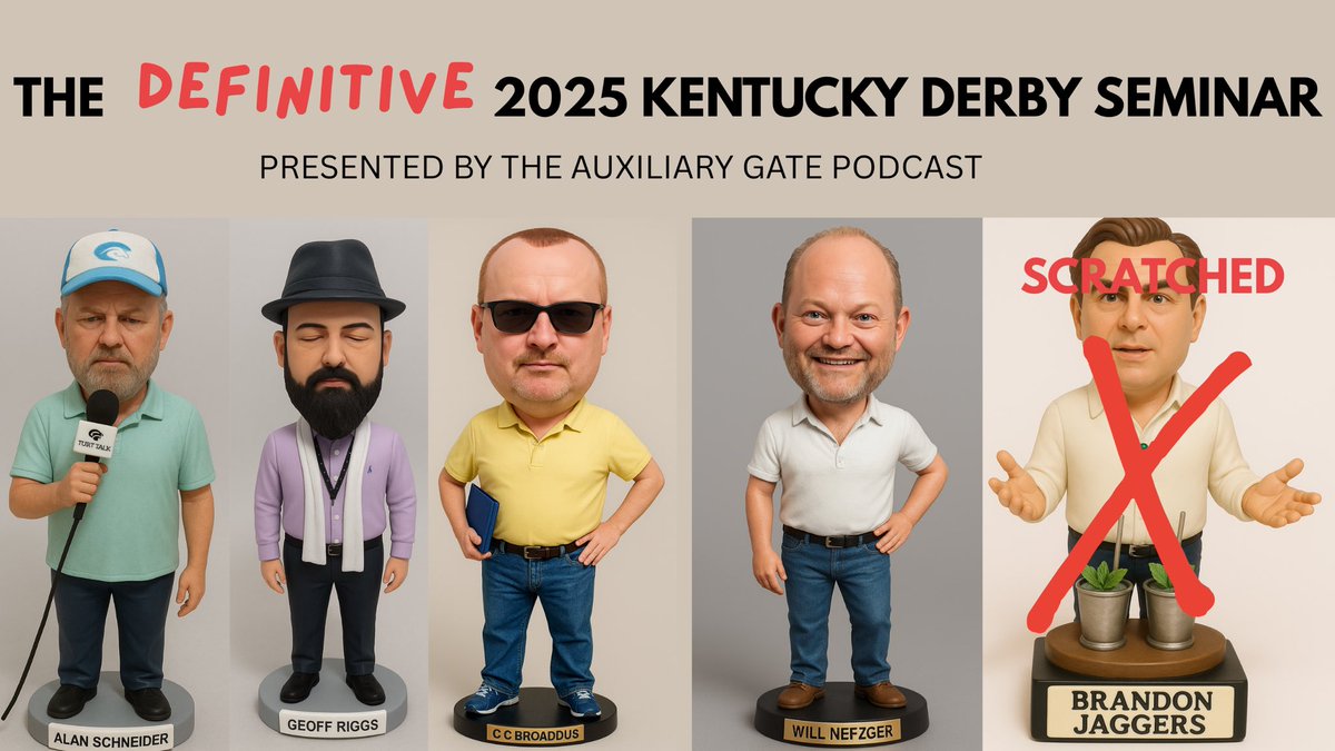 Our favorite day of the year is just days away! Brush up on this year’s <a href="/KentuckyDerby/">Kentucky Derby</a> participants with some assistance from your podcast pals plus <a href="/LouisvilleWill/">Will Nefzger</a> in this year’s edition of the Derby Seminar!

open.spotify.com/episode/1rRK74…