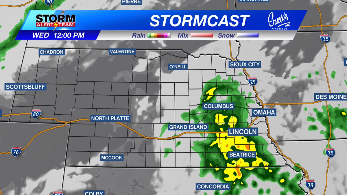 Rain through the first half of Wednesday is possible. 

I can already feel the "I'll believe it when I see it" crowd getting restless.