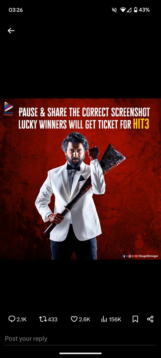yuvarajmathangi's tweet photo. @telugufilmnagar Here it is💥 https://t.co/K6z129GMD4