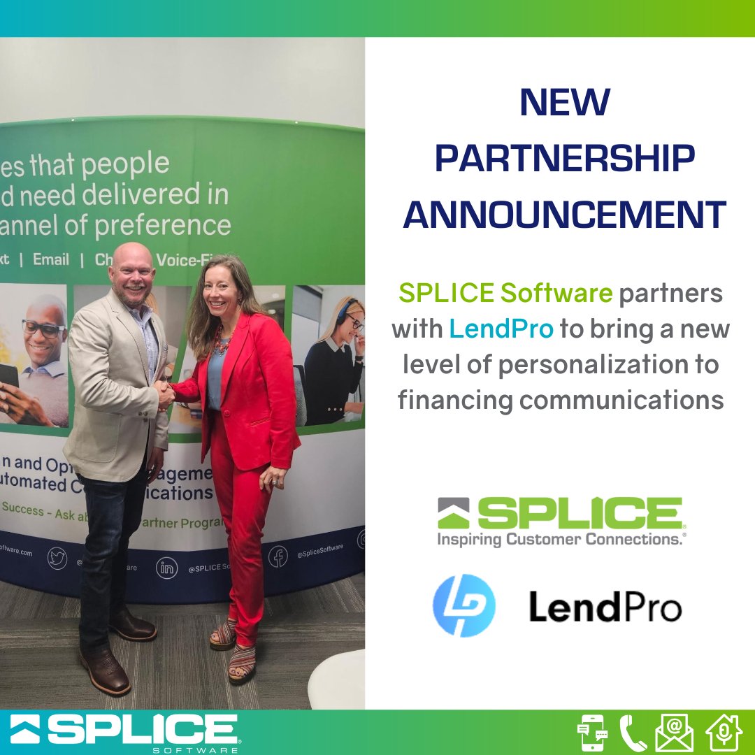 SPLICESoftware's tweet image. We are excited to announce our partnership with LendPro! This integration will take engagement to the next level when it comes to consumer financing, and ultimately, help businesses achieve more sales! Read more:
hubs.la/Q03kl_-x0

#ConsumerFinancing #RetailFinancing