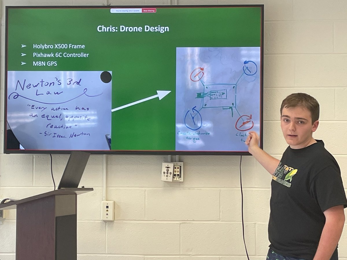 Our Aeronautics Club presented to a panel of judges in the virtual UAS4STEM competition today. We had two teams present, one at the beginner and one at the advanced level. Congratulations to our team members on an incredible performance! <a href="/YorktownCSD/">YorktownCSD</a> <a href="/YHSDeGennaro/">Mr. Joseph DeGennaro</a> <a href="/GOLLISZJOHN/">JOHN GOLLISZ</a>