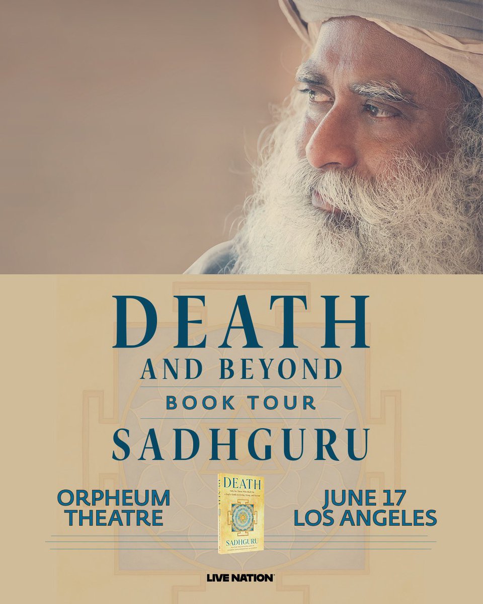 LAOrpheum's tweet photo. JUST ANNOUNCED: @SadhguruJV comes to The Orpheum Theatre on June 17th! Tickets on sale this Friday at 10AM PST. More info at https://t.co/IUGdgLieRu https://t.co/qgVDkwY5RW