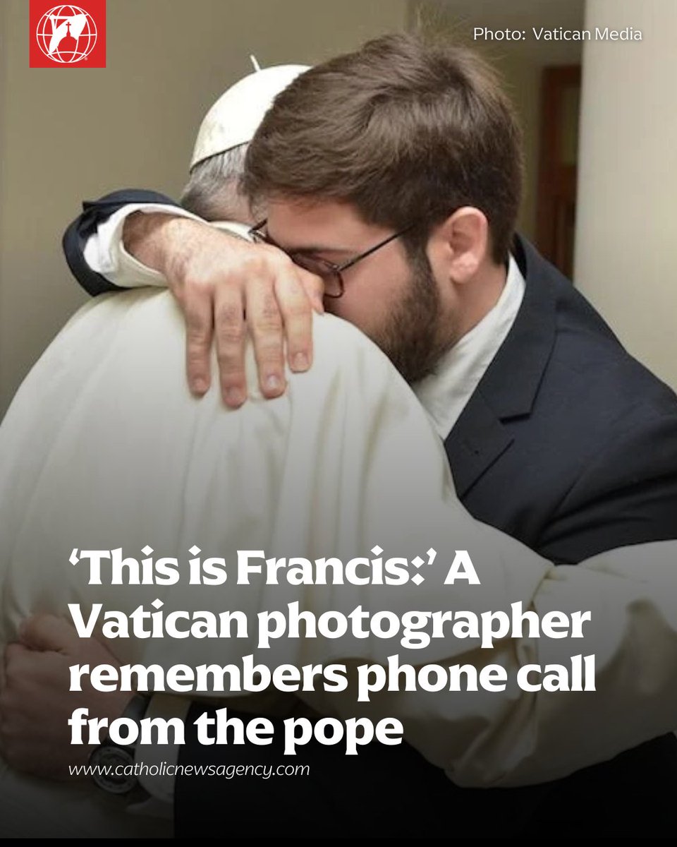 EWTNews's tweet photo. Imagine that your cellphone rings and the display says the call is from a “private number.” You expect it to be a telemarketer, but instead when you answer, you hear a man with an Argentine accent say: “This is Francis. I received your letter.”

That phone call happened to Daniel Ibañez, CNA and EWTN News Vatican photographer, on an ordinary weekday morning in December 2018.

“I effectively stayed frozen, because I was speaking with the pope,” Ibañez told CNA. “He said: ‘I would like to invite you to the Mass at Casa Santa Marta on Dec. 20, 2018, which will be the last I publicly celebrate in the Vatican [before Christmas].’”

Ibañez had sent a letter to Pope Francis two months prior, in October 2018, telling him about his experience as a young Catholic from Palencia, Spain, living and working in Italy as a photographer for a Catholic media organization.

He had also expressed his desire for the opportunity to experience Pope Francis as an ordinary Catholic, since Ibañez is always working — that is, taking photos — during papal Masses and events.

Ibañez, 27 at the time, said he was touched and surprised that during their phone call, which lasted about five minutes, Pope Francis asked his pardon for not responding to his letter sooner.

The pope also gave him the directions for what to do in two days to attend the private Mass at the Vatican’s guesthouse.

“He repeated what I should do four times, like a grandfather. Because I was not understanding. My brain was really frozen... I was speaking with the pope on my cellphone!” Ibañez said.

On Dec. 20, 2018, the photographer went through all the security to arrive at the chapel of the Casa Santa Marta. He said at first he sat at the very back, but the priests made him move to the front: “From a photographic perspective, the best seat.”

After the Mass, the pope greeted each person individually. Ibañez introduced himself as a photographer for CNA and EWTN and gave him two photos he had taken of him. https://t.co/5TwQ8MhKXI