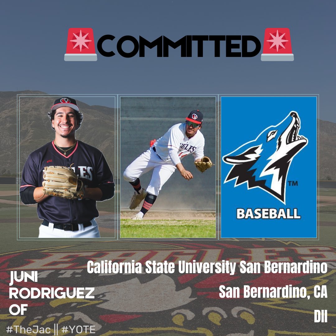 Mt. San Jacinto College Baseball (@msjcbaseball) on Twitter photo ๐จ๐๐จ๐ฆ๐ฆ๐ข๐ญ๐ฆ๐๐ง๐ญ ๐๐ฅ๐๐ซ๐ญ๐จ
๐๐ฎ๐ง๐ข ๐๐จ๐๐ซ๐ข๐ ๐ฎ๐๐ณ (<a href="/Jrodd_9/">Juni Rodriguez</a>)
๐๐จ๐ฉ๐ก๐จ๐ฆ๐จ๐ซ๐ || ๐๐ฎ๐ญ๐๐ข๐๐ฅ๐
Congrats to Juni on his commitment to DII Cal State San Bernardinoโผ๏ธ
(<a href="/CSUSB_Baseball/">CSUSB Baseball</a>)
#TheJac || #YOTE
๐ฆ
๐จ๐๐จ๐ฆ๐ฆ๐ข๐ญ๐ฆ๐๐ง๐ญ ๐๐ฅ๐๐ซ๐ญ๐จ
๐๐ฎ๐ง๐ข ๐๐จ๐๐ซ๐ข๐ ๐ฎ๐๐ณ (<a href="/Jrodd_9/">Juni Rodriguez</a>)
๐๐จ๐ฉ๐ก๐จ๐ฆ๐จ๐ซ๐ || ๐๐ฎ๐ญ๐๐ข๐๐ฅ๐
Congrats to Juni on his commitment to DII Cal State San Bernardinoโผ๏ธ
(<a href="/CSUSB_Baseball/">CSUSB Baseball</a>)
#TheJac || #YOTE
๐ฆ