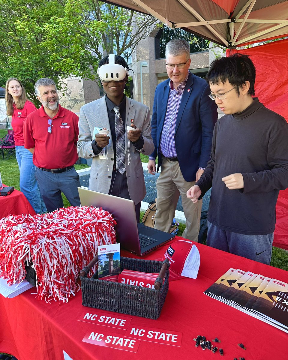 NC State College of Agriculture and Life Sciences (@ncstatecals) on Twitter photo CALS brought the innovation, and the ice cream, to <a href="/UNC_System/">UNC System</a> Day. 🦾🍦
We were proud to represent <a href="/NCState/">NC State University</a> alongside our fellow UNC System institutions. From <a href="/NCState_BAE/">NC State BAE</a>’s Wolf Puppy robot to Howling Cow ice cream, we showcased the incredible work happening here at NC State. CALS brought the innovation, and the ice cream, to <a href="/UNC_System/">UNC System</a> Day. 🦾🍦
We were proud to represent <a href="/NCState/">NC State University</a> alongside our fellow UNC System institutions. From <a href="/NCState_BAE/">NC State BAE</a>’s Wolf Puppy robot to Howling Cow ice cream, we showcased the incredible work happening here at NC State.