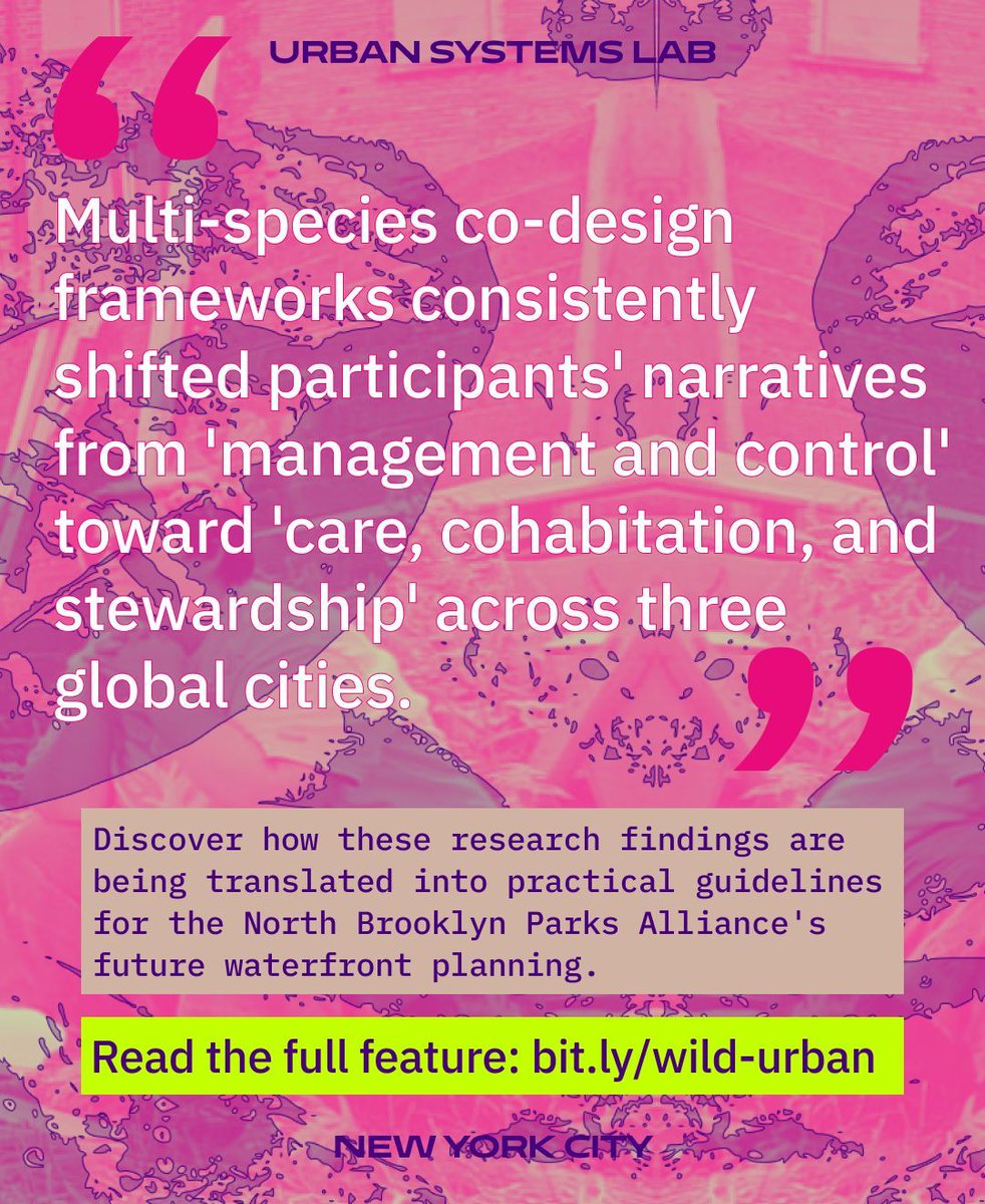 Discover how co-design frameworks are transforming urban wild spaces! From Ireland to NYC, researcher Mairéad O'Donnell explores how community workshops shift perspectives from control to cohabitation in novel ecosystems. Read more: bit.ly/wild-urban