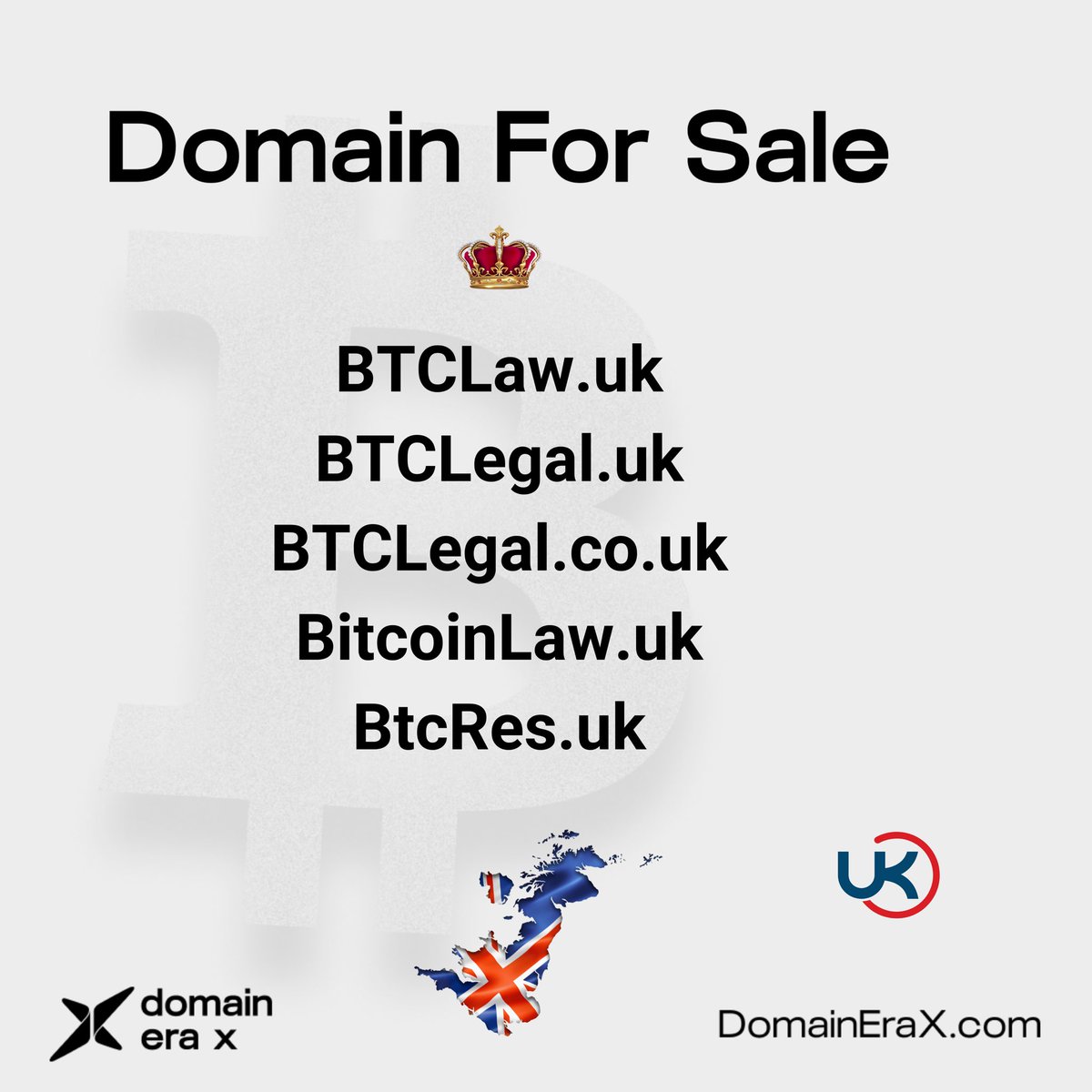 DomainStrategic's tweet photo. Domains:
#UK #British #CryptoUK #Bitcoin #Crypto #BitcoinLaw #BTCLaw #CryptoAct #BTCLegal #BTCReserve #Domain #Domainname #Domains #CryptoLaw #BitcoinReserve https://t.co/e5vnSmOnoj