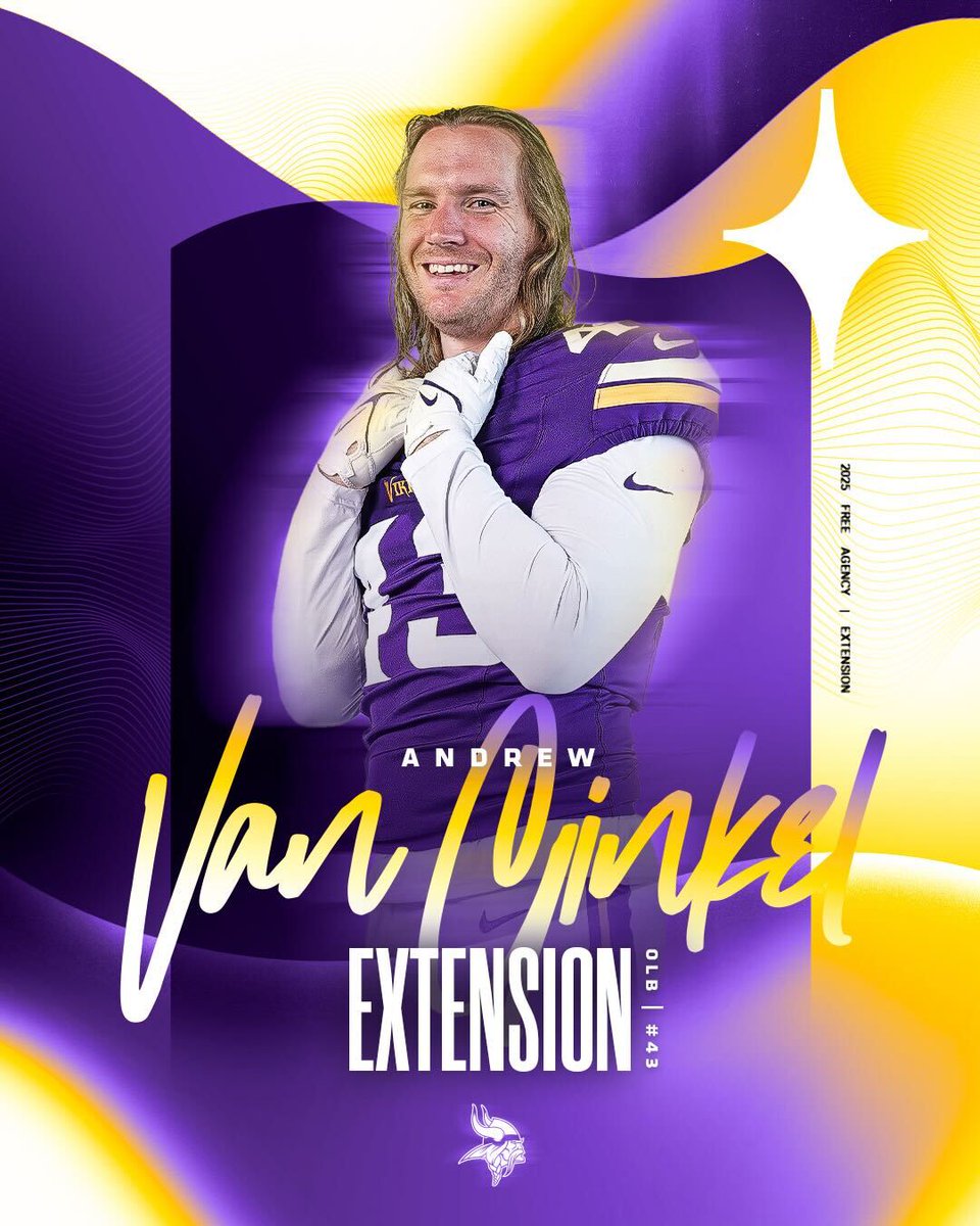 Minnesota Vikings (@vikings) on Twitter photo GIIIIIIINK!
The #Vikings have signed <a href="/AndrewVanGinkel/">Andrew Van Ginkel</a> to a contract extension.
📰: mnvkn.gs/3ScRhuQ GIIIIIIINK!
The #Vikings have signed <a href="/AndrewVanGinkel/">Andrew Van Ginkel</a> to a contract extension.
📰: mnvkn.gs/3ScRhuQ