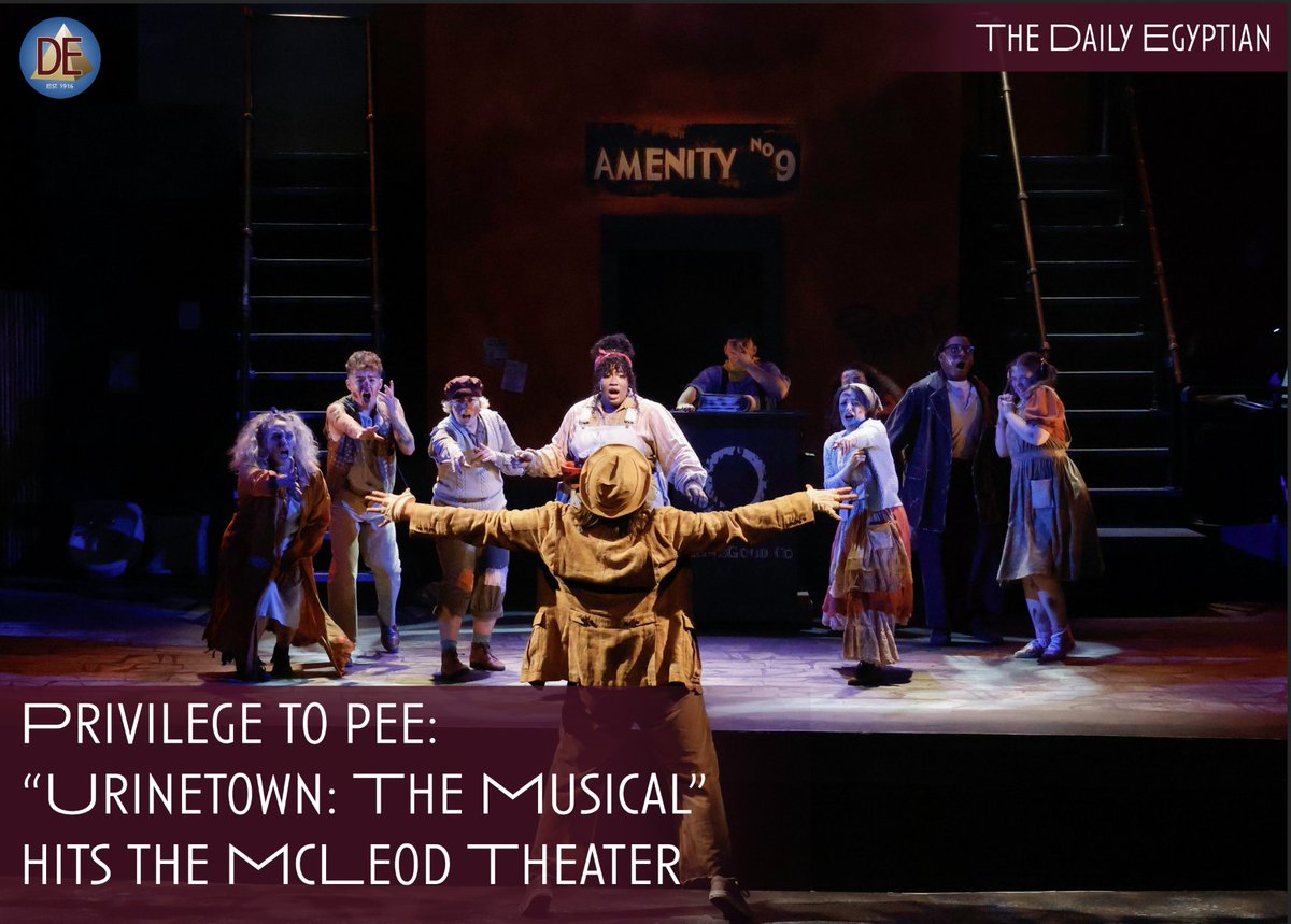 SIU's McLeod Theatre closed its Spring 2025 season with the satirical hit "Urinetown". A sharp, funny take on corporate greed and revolution, the show featured standout student performances.

Read more: dailyegyptian.com/121336/news/pr…

By Dominique Martinez-Powell